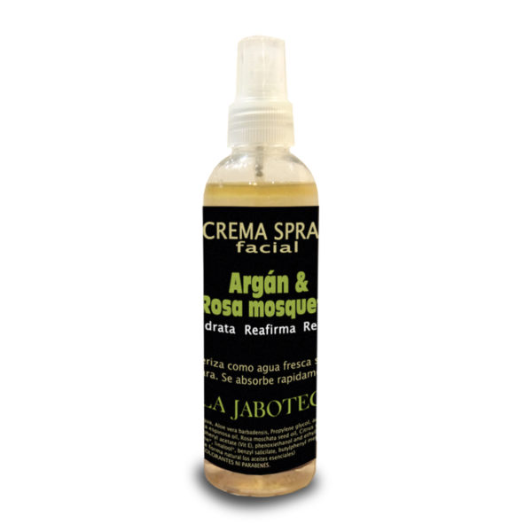 Crema facial spray de argán y rosa mosqueta